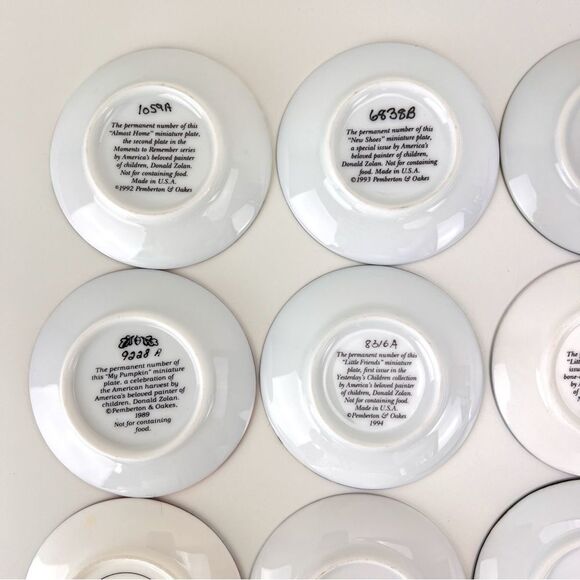 Lot Of 17 Vintage Donald Zolan Mini Plates Pemberton & Oaks - Picture 11 of 16